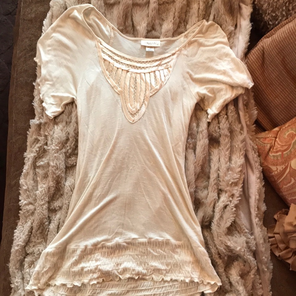 Cream colored blouse